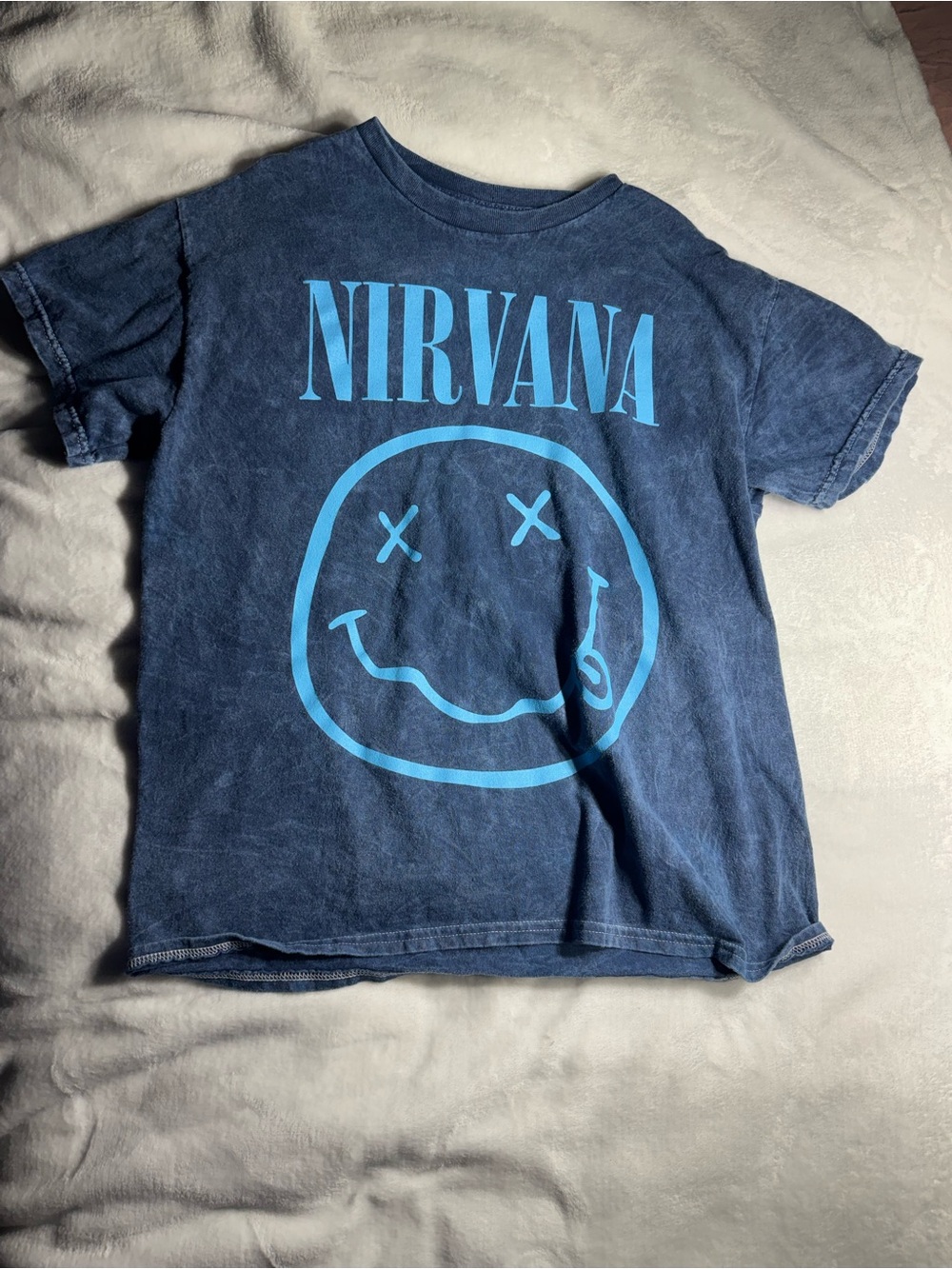 Nirvana Navy Blue Logo Tee